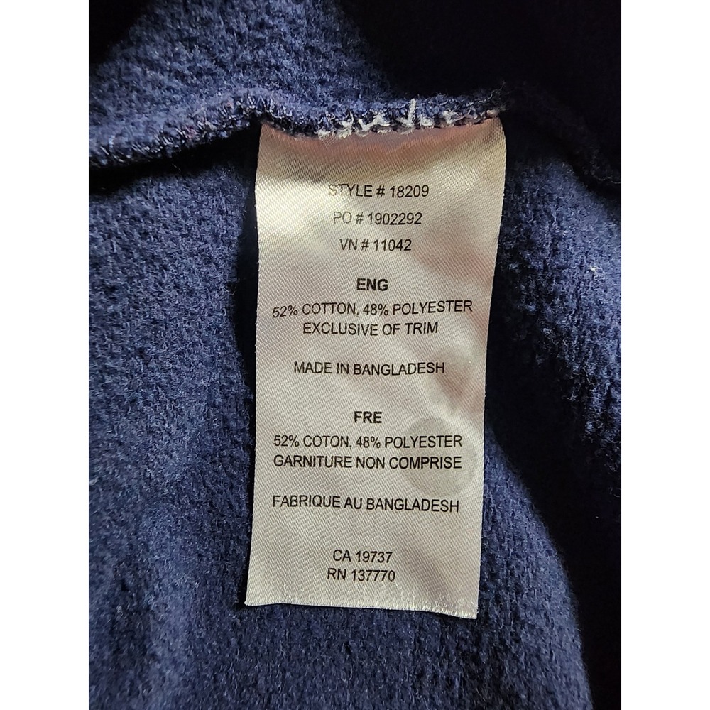 Nestle Nesquik Hoodie Mens M Keep on Chuggin Quicky Bunny Y2K Retro Navy Blue - Picture 10 of 11